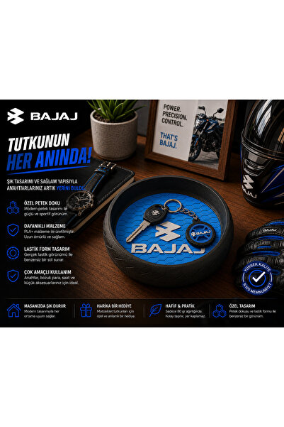 Motogift Desktop Keychain Bowl with Tire Design, Special for Bajaj Brand Moto...