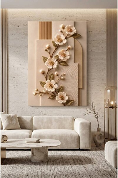 zeyrada Premium Özel Tasarım Modern Dekorasyon Kanvas Tablo Geometrik Panelle...