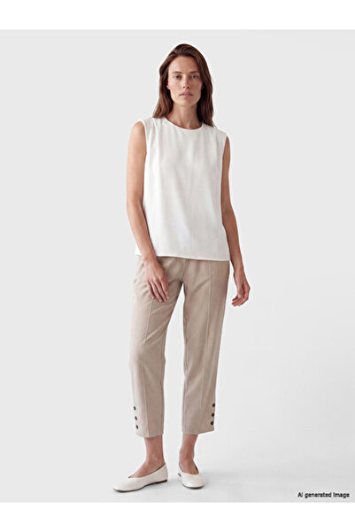 LC Waikiki Rmz Gi̇yi̇m Farkiyla Women's Pants with Waist Drawstring