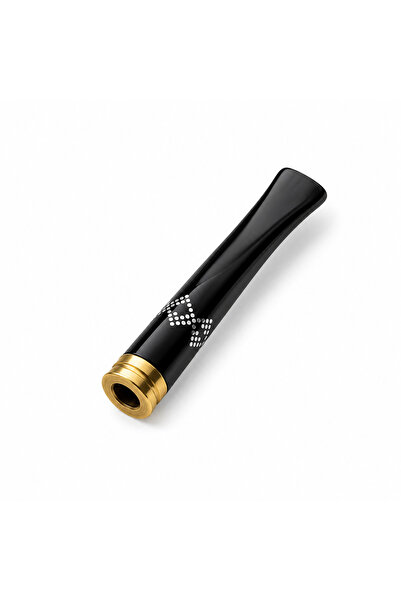 Han Tobacco Doğal Kehribar Sigara Ağızlık Gümüş Desenli 7 cm Slim Uyumlu 5.9-...