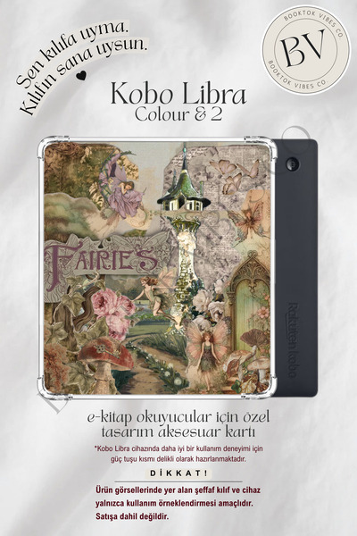 BookTok Vibes Co. Faeries Kolaj Temalı Artsy Insert - Kindle ve Kobo E-Kitap ...