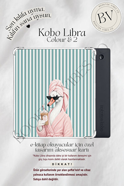 BookTok Vibes Co. Cozy Swan Insert - Kindle ve Kobo E-Kitap Okuyucuları için ...