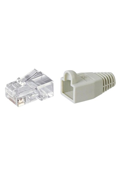 OEM RJ45 CAT5 конектор със защитна обвивка - комплект от 6 броя, за снаждане ...