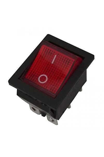 OEM Single wire switch with indicator light, Adeleq 02-547, recessed, red wit...