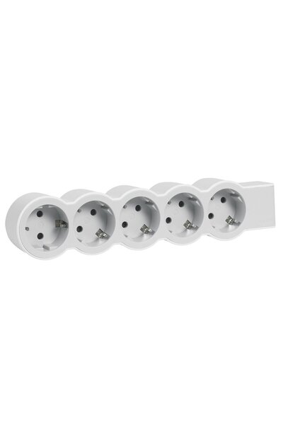 OEM Legrand Moes 694577 block, 5 sockets, protective contact, white + gray