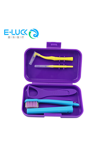 Choice4 Purple 1box Dental Cleaning Care Kits Portable Travel Oral Cleaning K...