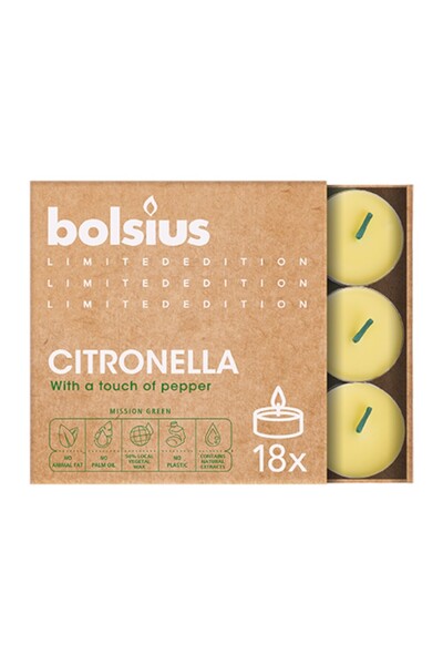 Bolsius Set 2 x Lumanari Parfumate Pastile Bolsius, Citronella