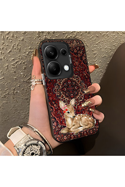 ARTISHELL Redmi Note 13 Pro 4G Uyumlu Vintage Geyik Baskılı Telefon Kılıfı Ta...