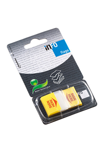MC Micostore Index plastic 25*43 mm "semneaza aici" info notes