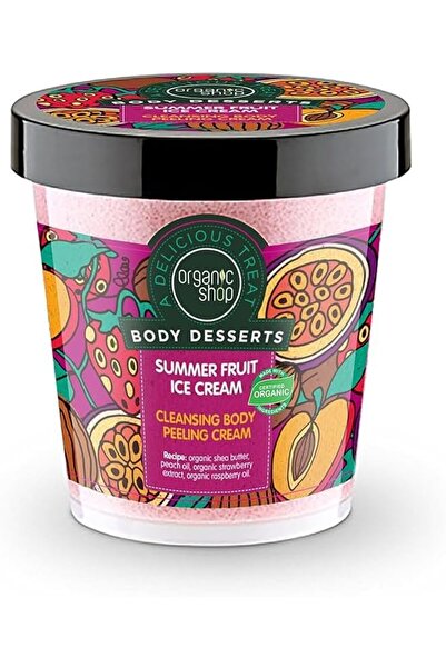 organic shop Body Desserts Summer Fruit Cleansing Body Peeling Cream, 450 ml
