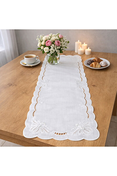 YD TASARIM WHITE BUTTERFLY BEYAZ İŞ RUNNER 35*115