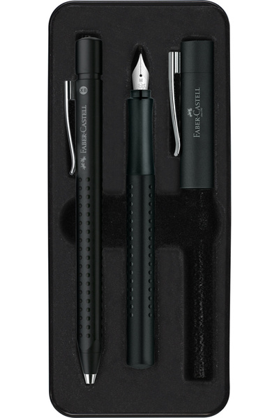 Faber Castell Faber-Castell Grip 2011 Комплект черна химикалка + химикалка с ...