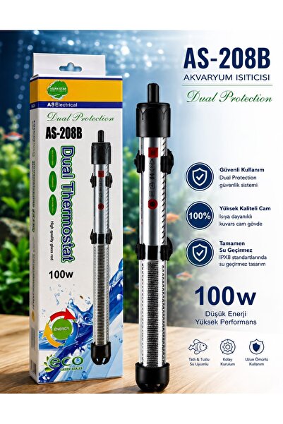 ısıtıcı 100 watt Termostatlı As-Electrical Akvaryum Isıtıcısı