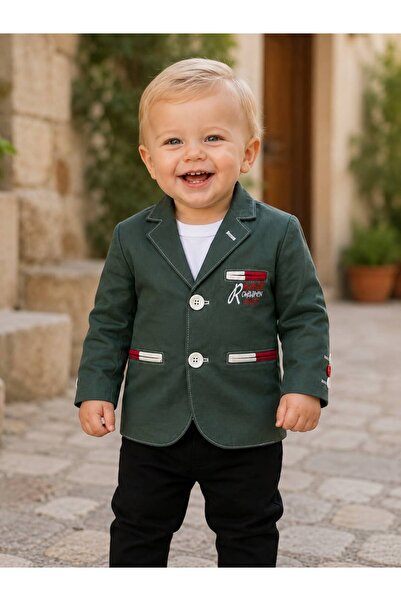 Lumos Trade Baby Boy Classic Green Blazer Jacket – Stylish and Comfortable De...