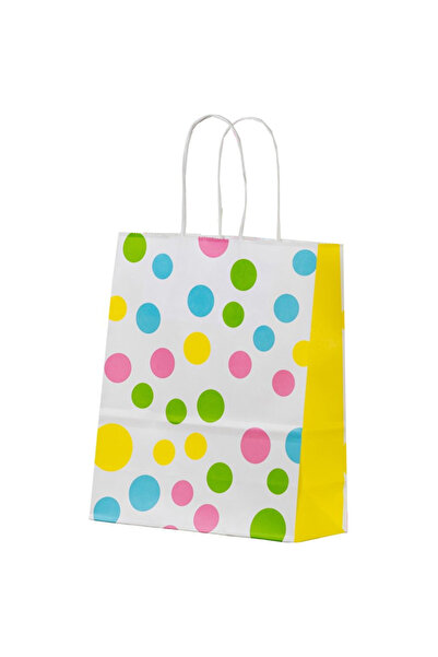 MC Micostore Хартиена торбичка с усукана дръжка, 22 x 10 x 31 см, от бяла хар...