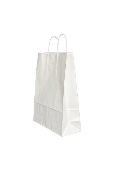 MC Micostore Punga hartie maner rasucit 26 x 12 x 35 cm alb/alb papiroti