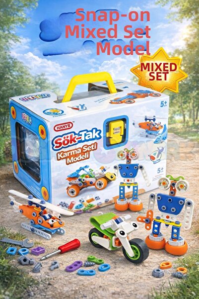 Doğan Oyuncak Dünyası Hanye Sök-Tak Karma Set Model - Toy Söktak 5-in-1 Bag M...