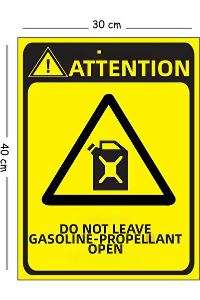 Mayeka لافتة تحذير معدنية مكتوب عليها 'Attention Open Gasoline Mazot' مقاس 30...