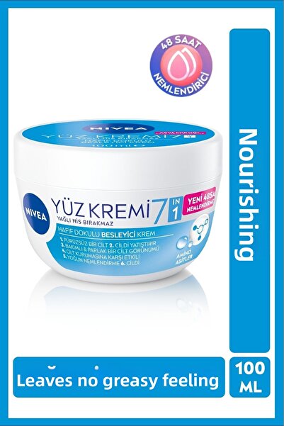 NIVEA Lightly Textured Nourishing and Moisturizing Facial Care Cream 100ml, S...