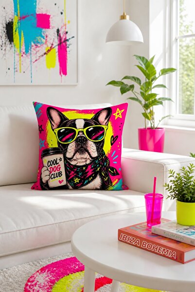 Bertille Home Σειρά Pop Art Κάλυμμα μαξιλαριού διπλής όψης με ψηφιακή εκτύπωση
