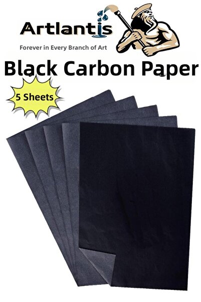 Artlantis Black Carbon Paper A4 5 Pieces 21X29.7 cm Copy Paper Transfer Paper...