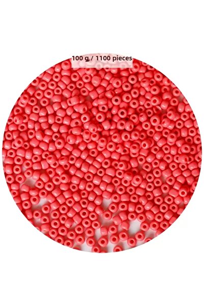 Mestore Watermelon Pink Color 4 mm Approx 1100 Pieces / 100 Grams Glass Beads...