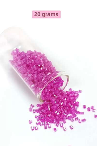 Mestore خرز زجاجي مقطوع 2 ملم - 20 جرام - فوشيا شفاف -BNC315