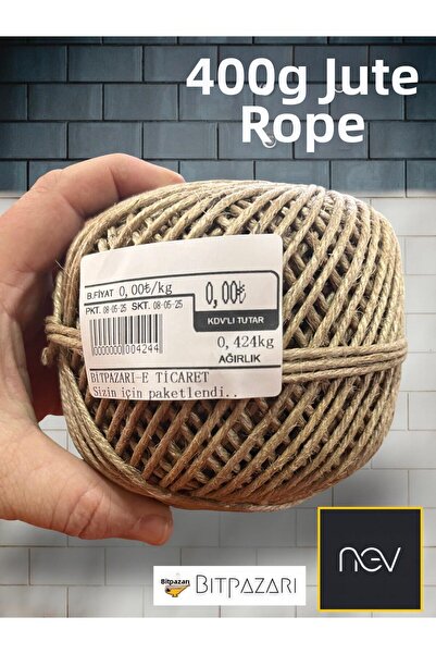 NEVAM 400 Grams. Waxed Burlap Twine - Waxed Jute Twine - Premium a Quality