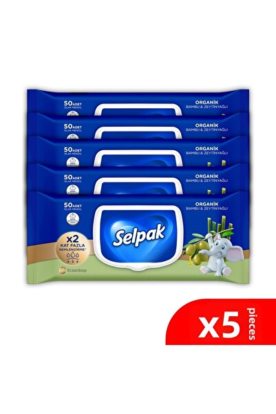 Selpak Sselpak Bamboo Olive Oil Wet Wipes 5-Pack