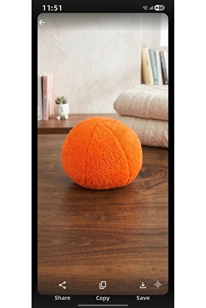 oiphome fashion designer Pernă decorativă tip bilă din pluș de 25 cm