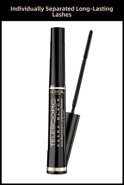 L'Oreal Paris ماسكارا سوداء من الكربون الأسود تلسكوبي من لوريال باريس