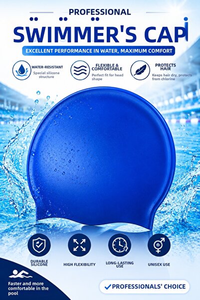 TRENDZONE Non-Slip Silicone Swimming Cap Professional Swimming Cap Unisex Poo...