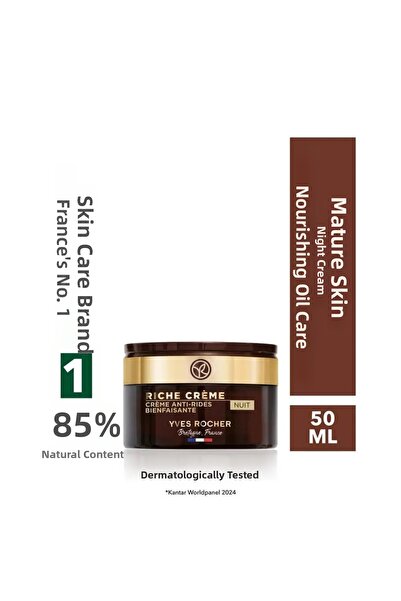 Yves Rocher Night Cream - Nourishing Anti-Aging Precious Oil Care / Riche Cre...
