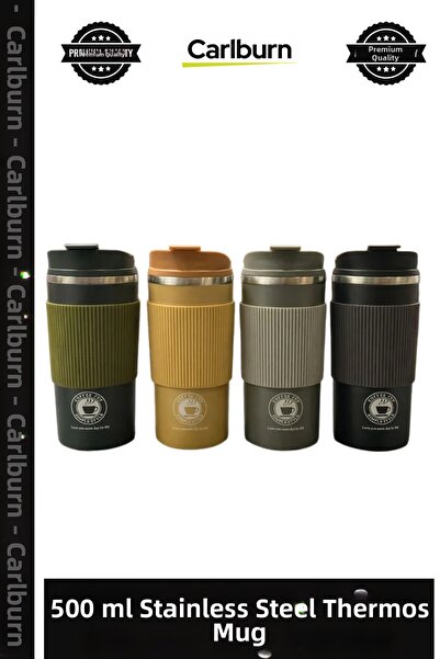 Carlburn # Mug Leak-Proof Cover Silicone Case Heat-Protecting Mug 500 ml Stai...