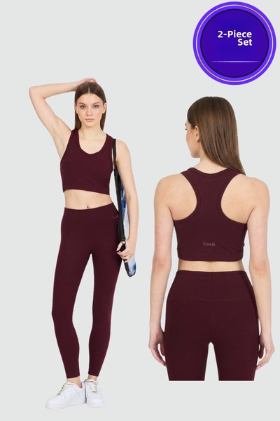 Fronde Breathwear Linda and Diana |   High Waist Bamboo Leggings & Bra Set