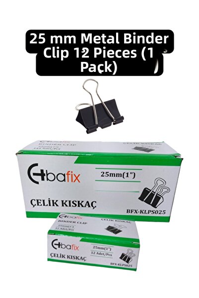 SEYFİKİRTASİYE 25 mm steel clamp 12 pieces (1 package)