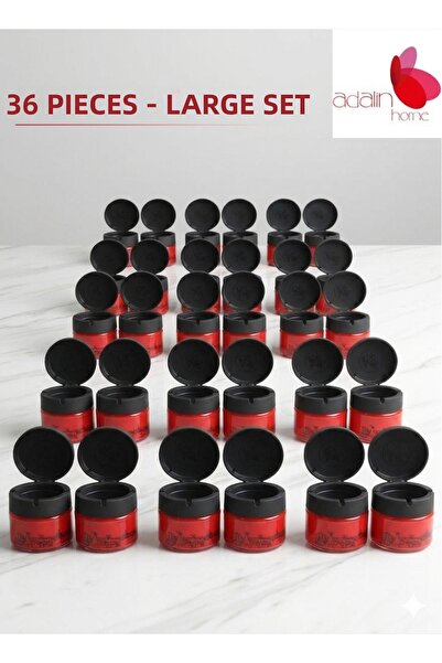 Adalinhome Glass Jar Ashtray with Lid – Anti-Odor Stylish Design 36 Pieces