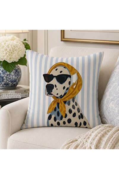Piloji Dalmatian Dog Decorative Throw Pillow Cover 43X43 cm Dog Pattern Pillo...