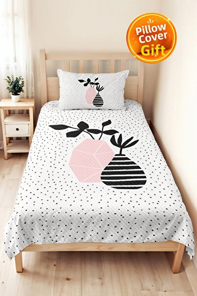 Evimde Bambaşka Botanik Young Room Σετ Μονό Πικέ - Μίνιμαλ Μαύρη Πούδρα 160x2...