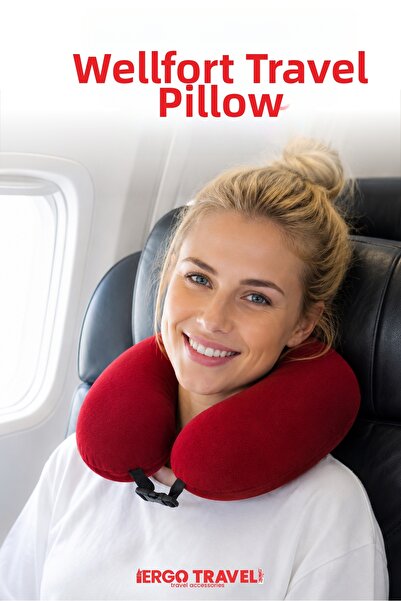 ergo travel Wellfort Orthopedic Travel Pillow Visco Travel Pillow with Neck S...