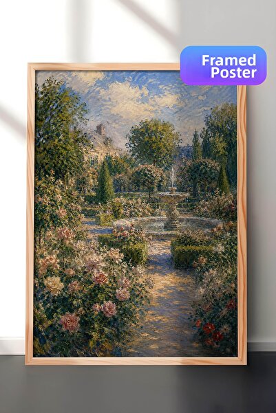 Zestia Pictură murală inspirată de Monet, grădină franceză, grădină impresion...