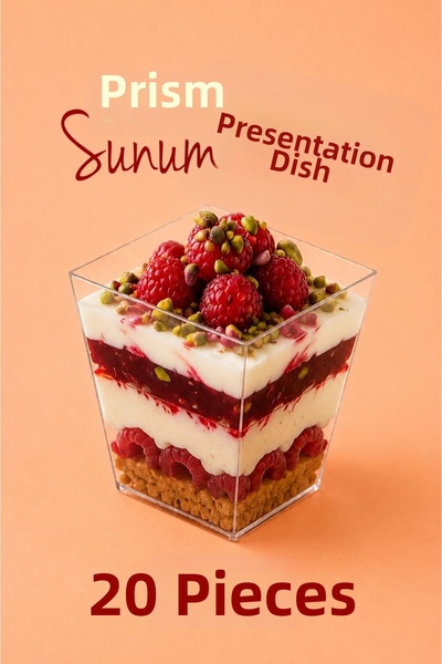 supack Cubic Prism Mica Magnolia Bowl Plastic Dessert Presentation Container ...