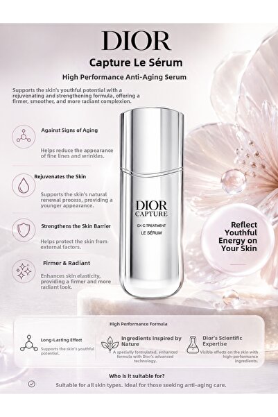 Dior Capture Le Anti-Aging Skin Renewing, Firming and Plumping Facial Serum 75ml