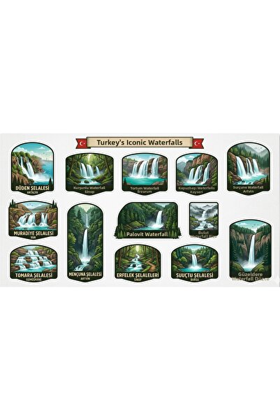 TELLGRAF Waterfalls Themed Sticker Set (21X30 cm 1 Set)