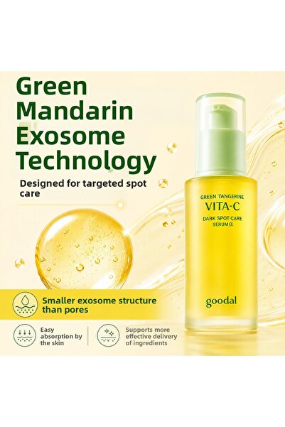 Goodal Green Tangerine Vita C Dark Spot Care Serum Α - Green Tangerine Extract Brightening Anti-Blemish Serum
