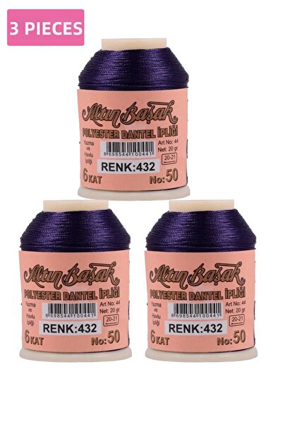 Royaleks Group 3 Pieces of Gold Spike Needle and Lace Thread 20 Gr - Royaleks...