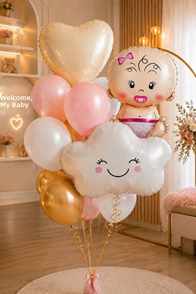 HAPPYLOOPPARTY Set de baloane din folie pentru fetițe cu baloane din folie în...