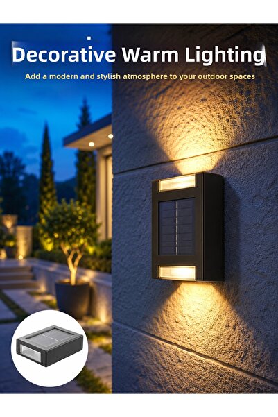 Epilons Solar Powered Double-Sided Wall Lamp Double-Sided Wall Lamp Solar Pow...