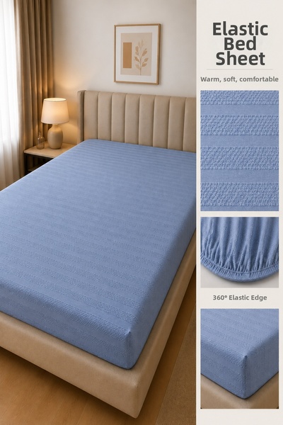 LADYNİL 100% Cotton Jacquard Combed Elastic Bed Sheet |   Single-Double-King ...