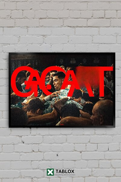 TABLOX Cristiano Ronaldo GOAT Portugalia Fotbal Tipografie Tablou decorativ î...